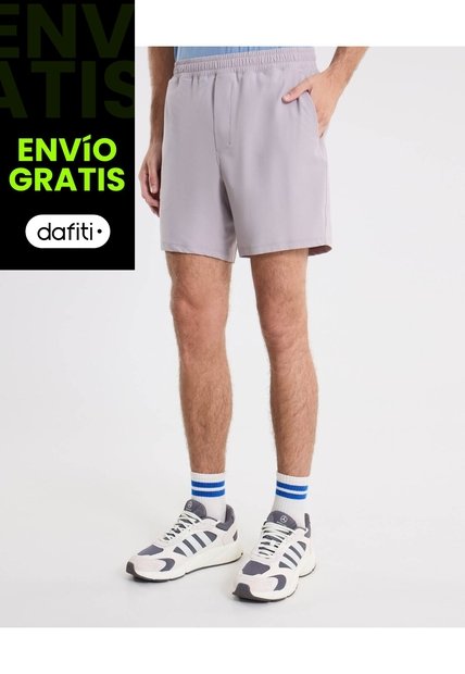 Bermuda Training 7 Pulgadas Con Biker Sabadel  Para Hombre Gris Atmos