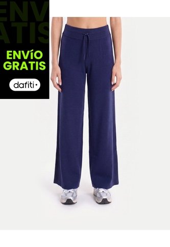 Pantalón Tejido Con Cordón Ajustable  Para Mujer Azul Atmos Atmos