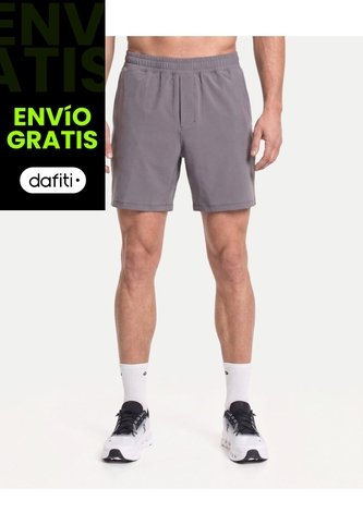 Bermuda Training 7 Pulgadas Con Biker Sabadel  Para Hombre Gris Atmos Atmos