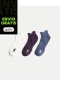 Pack X 3 Medias Tobilleras X3 Para Mujer Morado Atmos de Atmos
