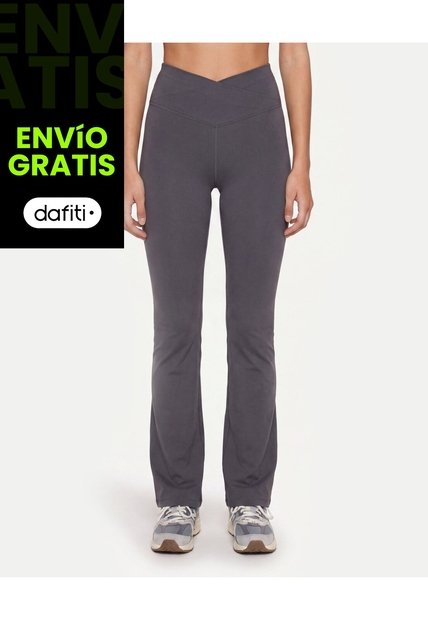 Leggings Flare Pretina Cruzada  Para Mujer Verde Atmos