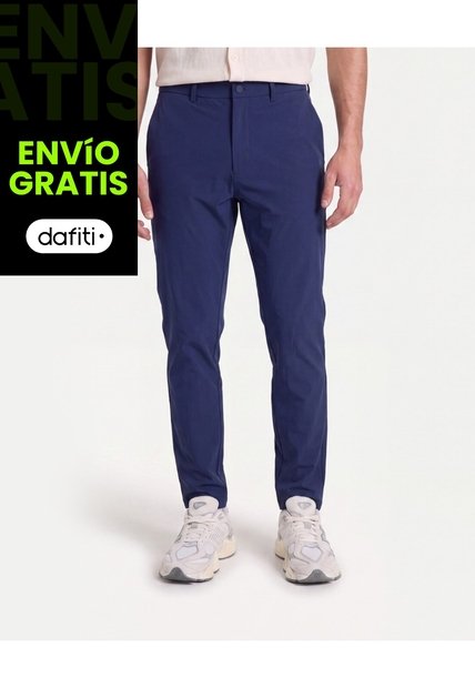 Pantalón Técnico Chino Flowtech  Para Hombre Azul Atmos