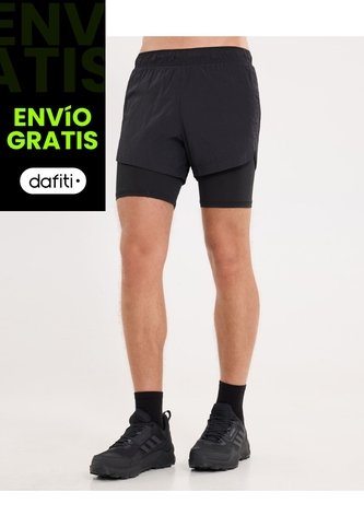 Bermuda Running Con Biker  Para Hombre Negro Atmos Atmos