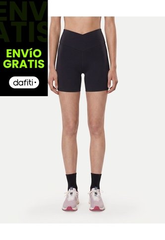 Short Pretina Cruzada Aerius Skin 15 Cm  Para Mujer Negro Atmos Atmos