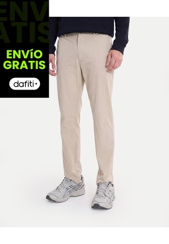 Pantalón Técnico Chino Flowtech  Para Hombre Crema Atmos Atmos