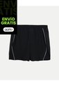 Bermuda Training Larga Con Biker Piping  Para Hombre Negro Atmos de Atmos