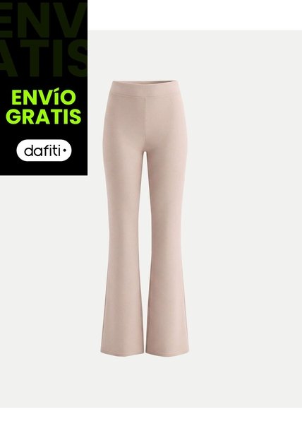 Pantalón Flare Plush Para Mujer  Deportiva  Color Café Marca Atmos