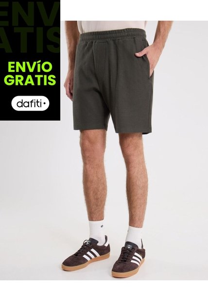 Bermuda Texturizada  Para Hombre Verde Atmos