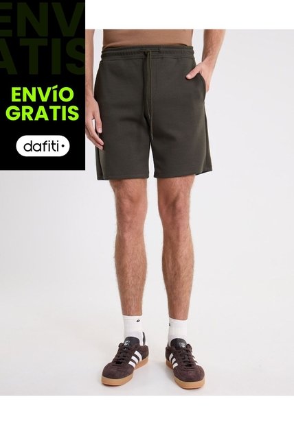 Bermuda Básica Plush  Para Hombre Verde Atmos