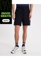 Bermuda Regular Fit Tela Técnica  Para Hombre Negro Atmos de Atmos