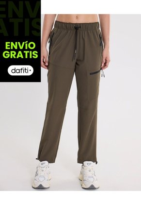 Pantalón Outdoor Básico Para Mujer Deportiva Color Verde Marca Atmos