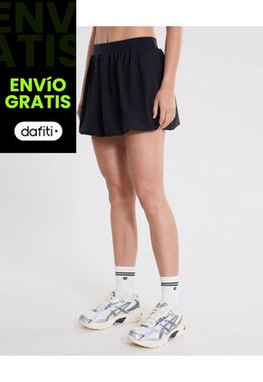 Falda Training Globo Con Biker Para Mujer Deportiva Color Negro Marca Atmos