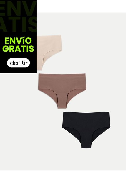 Pack 3 Tanga Invisible Confort X3 Para Mujer Beige Atmos