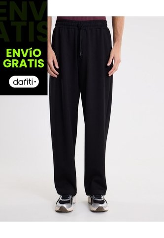 Pantalón Balloon Plush Confort  Para Hombre Negro Atmos Atmos