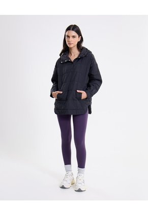 Chaqueta Acolchada Hoodie Funcional Para Mujer  Deportiva  Color Negro Marca Atmos