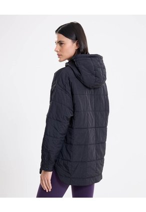 Chaqueta Acolchada Hoodie Funcional Para Mujer  Deportiva  Color Negro Marca Atmos