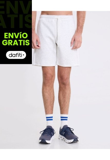 Bermuda Básica Plush  Para Hombre Gris Atmos