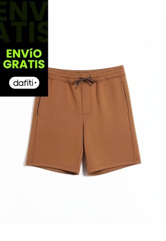 Bermuda Básica Plush  Para Hombre Café Atmos Atmos