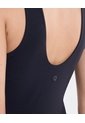 Enterizo Largo Escote V Aerius  Para Mujer Negro Atmos de Atmos
