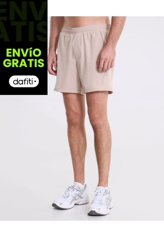 Bermuda Training Larga Con Biker  Para Hombre Beige Atmos Atmos