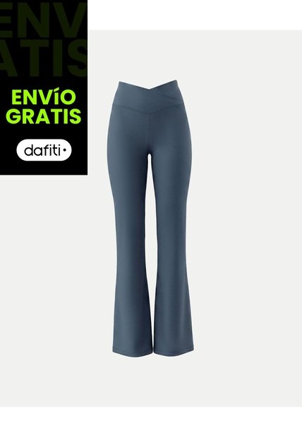 Leggings Flare Aerius Skin  Para Mujer Gris Atmos