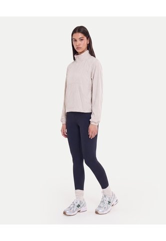 Chaqueta Rompevientos Cuello Alto  Para Mujer Crema Atmos Atmos