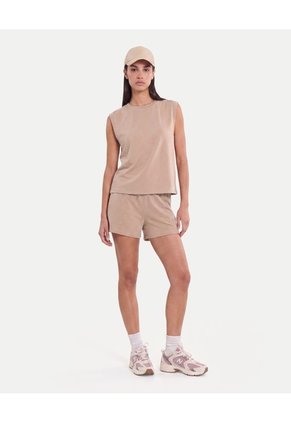 Short Pretina Ajustable Plush Para Mujer Café Atmos