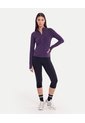 Buzo Cuello Alto Training Ajustado  Para Mujer Morado Atmos de Atmos