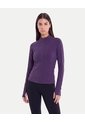 Buzo Cuello Alto Training Ajustado  Para Mujer Morado Atmos de Atmos