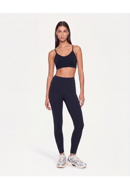Top Soporte Bajo Con Copas Aerius Skin  Para Mujer Negro Atmos
