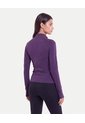 Buzo Cuello Alto Training Ajustado  Para Mujer Morado Atmos de Atmos