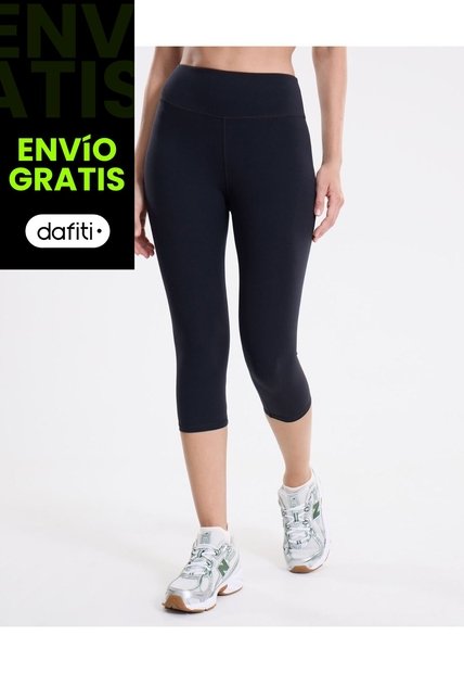 Leggins Capri Aerius Skin Ajuste Ligero  Para Mujer Negro Atmos