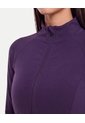Buzo Cuello Alto Training Ajustado  Para Mujer Morado Atmos de Atmos