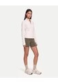Buzo Cuello Alto Training Ajustado  Para Mujer Beige Atmos de Atmos