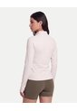 Buzo Cuello Alto Training Ajustado  Para Mujer Beige Atmos de Atmos