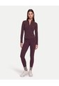 Buzo Cuello Alto Training Ajustado  Para Mujer Café Atmos de Atmos