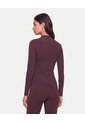 Buzo Cuello Alto Training Ajustado  Para Mujer Café Atmos de Atmos
