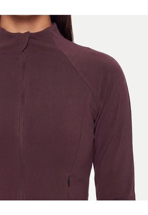 Buzo Cuello Alto Training Ajustado Para Mujer Café Atmos