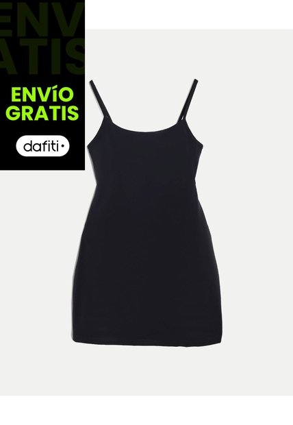 Vestido Con Abertura Posterior Para Mujer  Deportiva  Color Negro Marca Atmos