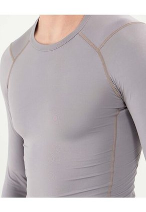 Camiseta Para Hombre Manga Larga Cuello Redondo Color Gris Marca Atmos #32090198