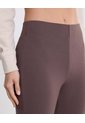 Pantalón Flare Tela Técnica Fluida Para Mujer  Deportiva  Color Café Marca Atmos de Atmos