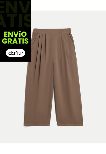 Pantalón Amplio Sartorial Alotech Para Mujer  Deportiva  Color Beige Marca Atmos