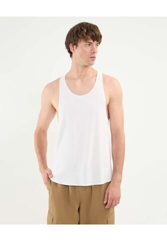 Camiseta Para Hombre Manga Sisa Cuello Redondo Color Marfil Marca Atmos #32090207 Atmos