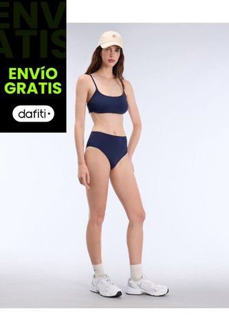 Panty Deportivo Tiro Alto  Para Mujer Azul Atmos Atmos