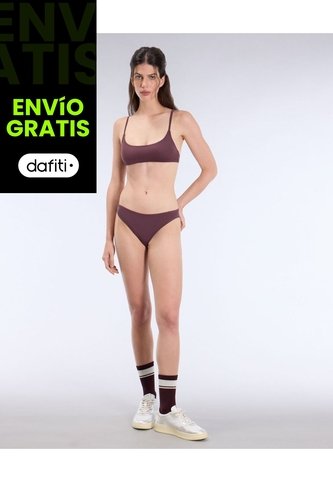 Panty Bikini Deportivo  Para Mujer Vino Atmos Atmos