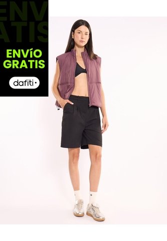 Short Sartorial Corte Limpio Para Mujer  Deportiva  Color Negro Marca Atmos Atmos