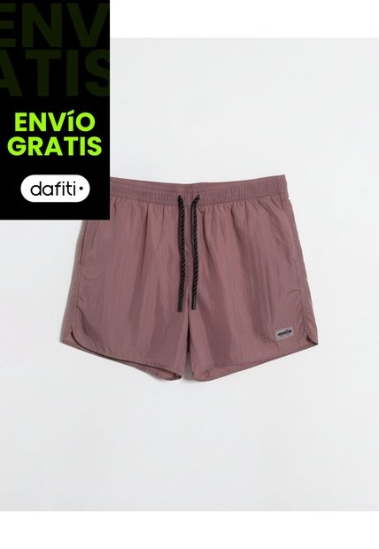 Pantaloneta De Baño Con Cordón  Para Hombre Lila Atmos