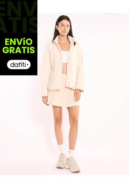Falda Tableada Silueta Fluida Para Mujer  Deportiva  Color Beige Marca Atmos