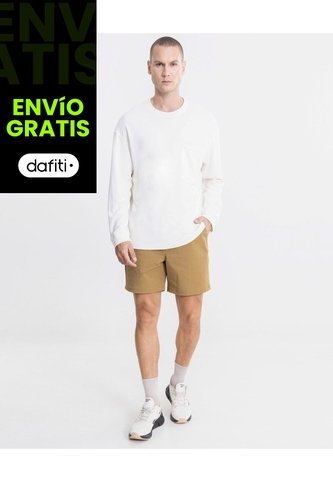 Bermuda Smartech Ligera  Para Hombre Camel Atmos Atmos