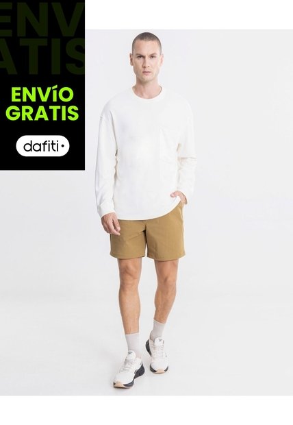 Bermuda Smartech Ligera  Para Hombre Camel Atmos